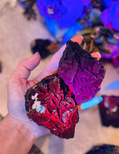 Load image into Gallery viewer, RARE Black Rose Fluorite UV Reactive Crystal: 400-499 Grams