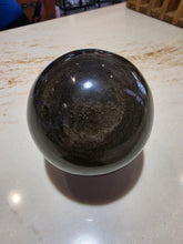 Load image into Gallery viewer, Silver Obsidian Sphere 80 mm