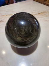 Load image into Gallery viewer, Silver Obsidian Sphere 80 mm