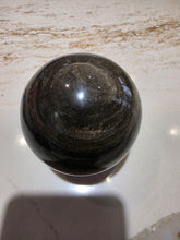 Load image into Gallery viewer, Silver Obsidian Sphere 80 mm