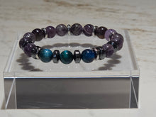 Load image into Gallery viewer, Feng Shui Bracelet-Amethyst and Blue Tiger Eye
