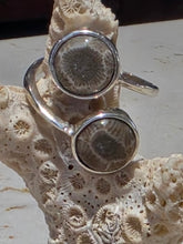 Load image into Gallery viewer, Ring Petoskey Stone Sterling Silver Double Round Wrap