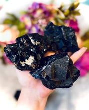 Load image into Gallery viewer, RARE Black Rose Fluorite UV Reactive Crystal: 400-499 Grams