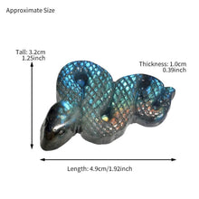 Load image into Gallery viewer, Natural Labradorite Snake Carving