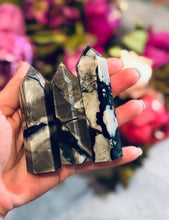 Load image into Gallery viewer, Volcano Agate Obelisk/Towers, UV Fluorescent: 75-99 Grams