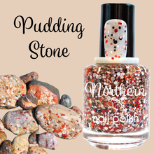 Load image into Gallery viewer, Pudding Stone ~Β Nail Polish Vegan Michigan Rocks Glitter Non