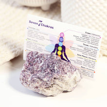 Load image into Gallery viewer, Natural Crystal Card Holder - Lepidolite Stone