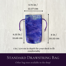 Load image into Gallery viewer, Purple & Blue Tarot Deck Bag