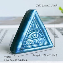 Load image into Gallery viewer, Natural Labradorite Evil Eye Carving
