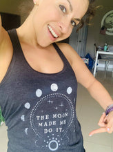 Load image into Gallery viewer, The Moon Made Me Do It, Vintage Gray, Flowy Tank: XXLarge