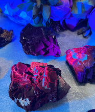 Load image into Gallery viewer, RARE Black Rose Fluorite UV Reactive Crystal: 400-499 Grams