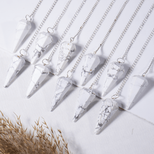 Load image into Gallery viewer, Natural Howlite Pendulum