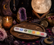 Load image into Gallery viewer, Selenite Color Chakra Wand