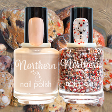 Load image into Gallery viewer, Pudding Stone ~Β Nail Polish Vegan Michigan Rocks Glitter Non