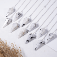 Natural Rainbow Moonstone Pendulum