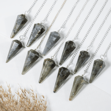 Load image into Gallery viewer, Natural Labradorite Pendulum
