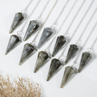Natural Labradorite Pendulum