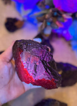 Load image into Gallery viewer, RARE Black Rose Fluorite UV Reactive Crystal: 400-499 Grams
