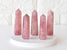 Load image into Gallery viewer, Rose Quartz Obelisk | Crystal Tower | Reiki Stone
