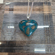 Leland Blue Stone Necklace-Heart-Large