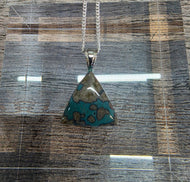 Leland Blue Stone Necklace-Triangle-Large