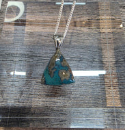 Leland Blue Stone Necklace-Triangle-Medium