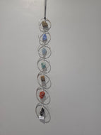 Raw Gemstone Sun Catcher-Silver