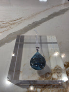 Leland Blue Stone Necklace-Round Teardrop Shaped-Pioneer Swirl