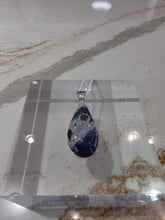 Load image into Gallery viewer, Leland Blue Stone Necklace-Long Teardrop Shaped-Pioneer Swirl
