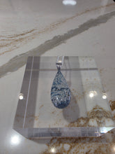 Load image into Gallery viewer, Leland Blue Stone Necklace-Long Teardrop Shaped-Pioneer Swirl
