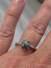 Load image into Gallery viewer, Leland Blue and Moissanite Ring- Size 7
