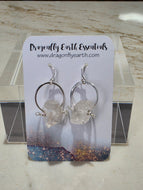 Framed Herkimer Diamond Earrings