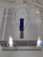 Lapis Lazuli Bar Necklace in Sterling Silver