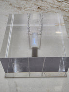 Rainbow Moonstone Bar Necklace in Sterling Silver
