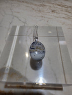 Leland Blue Stone Necklace-Oval Shaped-Pioneer Swirl