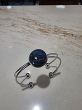 Load image into Gallery viewer, Black/Blue Leland Blue Pioneer Swirl Stone Bracelet-Adjustable

