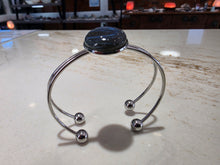 Load image into Gallery viewer, Black/Blue Leland Blue Pioneer Swirl Stone Bracelet-Adjustable
