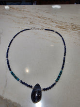 Load image into Gallery viewer, Reversible Pendant with Natural Bead Adjustable Choker Necklace
