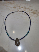 Load image into Gallery viewer, Reversible Pendant with Natural Bead Adjustable Choker Necklace

