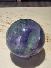 Load image into Gallery viewer, Fluorite Sphere 3.25"
