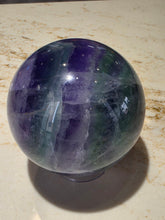 Load image into Gallery viewer, Fluorite Sphere 3.25"
