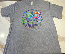 Load image into Gallery viewer, T-shirt Gray Dragonfly Earth Logo

