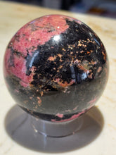 Load image into Gallery viewer, Madagascar Pink Rhodonite Sphere 3"
