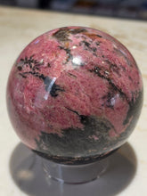 Load image into Gallery viewer, Madagascar Pink Rhodonite Sphere 3"
