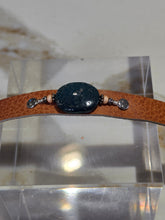 Load image into Gallery viewer, Leland Blue Center Stone Leather Bracelet
