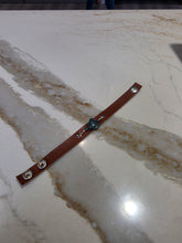Load image into Gallery viewer, Leland Blue Center Stone Leather Bracelet
