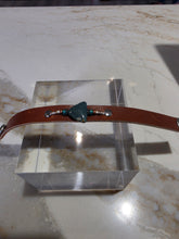 Load image into Gallery viewer, Leland Blue Center Stone Leather Bracelet
