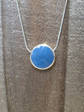 Load image into Gallery viewer, Reversible Petoskey Stone and Leland Blue Pendant Encased on Chain
