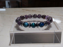 Load image into Gallery viewer, Feng Shui Bracelet-Amethyst and Blue Tiger Eye
