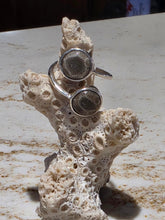 Load image into Gallery viewer, Ring Petoskey Stone Sterling Silver Double  Round Wrap
